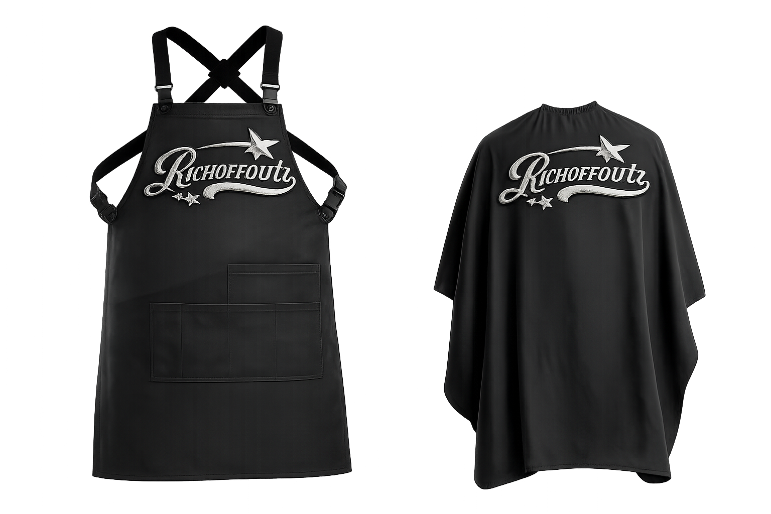 RICHOFFQUTZ Elite Barber Bundle (Apron & Cape)
